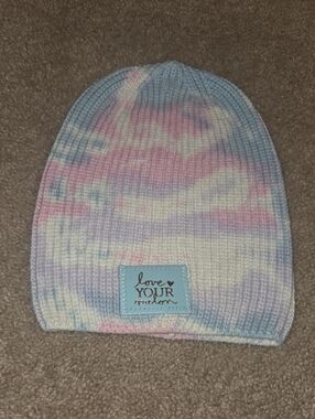 Love Your Melon Pastel Tie-Dye Beanie - Pink, Blue & Cream